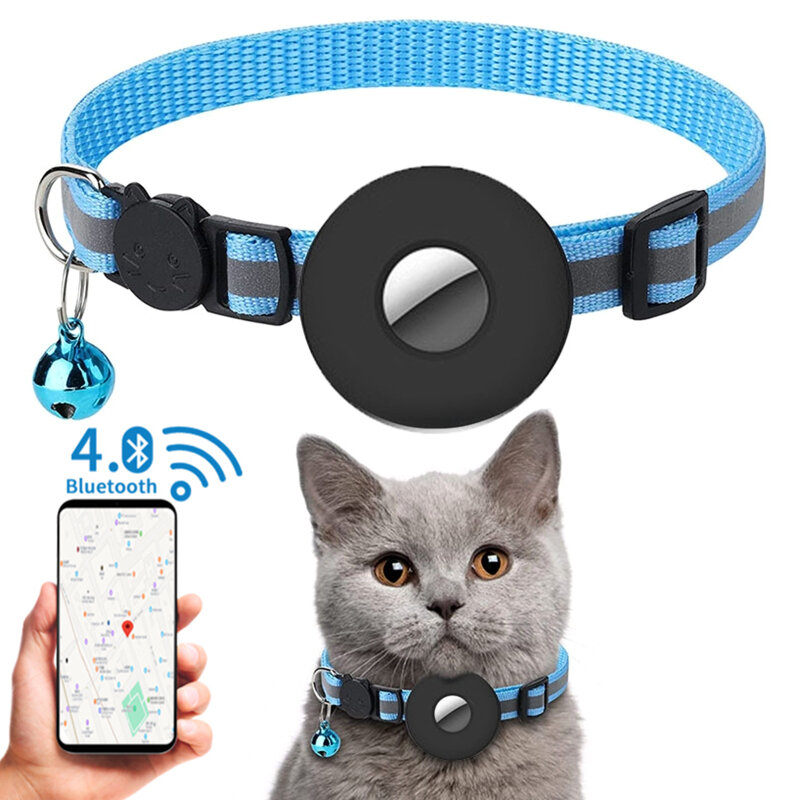 Rastreador GPS Airtag, localizador inteligente para perro, detección de mascotas, rastreador usable Bluetooth para gato, perro, pájaro, Collar antipérdida