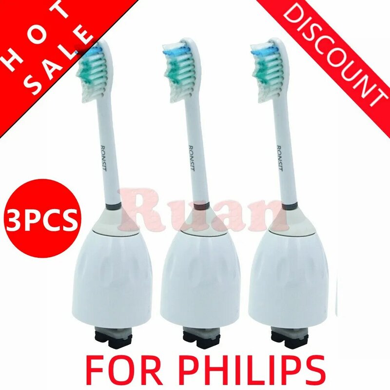 Têtes de brosse à dents, pour Philips Sonicare e Series HX4101 HX4511 HX4871 HX4521 HX4573, 3 pièces