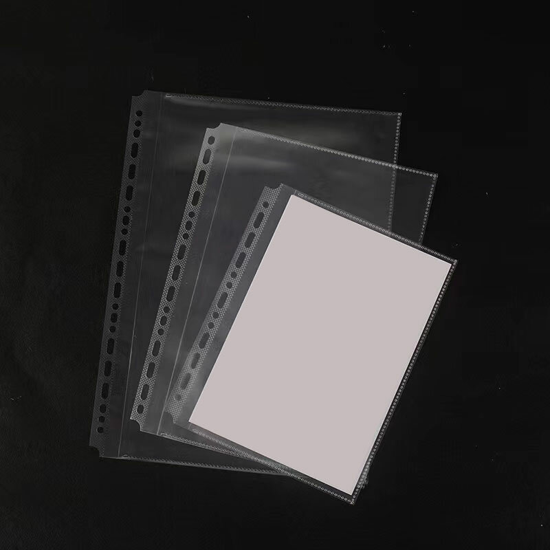 20Pcs A5 B5 Binder แขนด้านในหน้าผู้ถือแฟ้มมาตรฐานถุงเก็บกระเป๋า Organizer Photocard หลวมกระเป๋าซิปล็อคเอกสาร