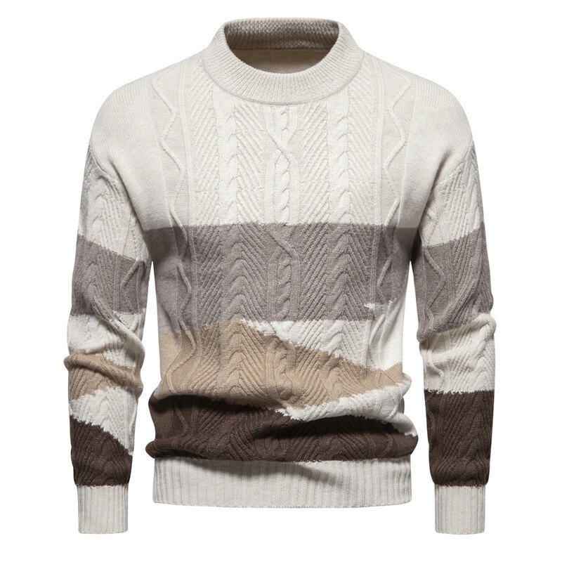 Мужской осенне-зимний новый трендовый модный свитер трикотажная нижняя рубашка