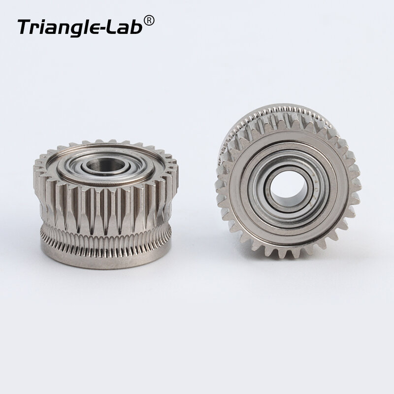 Trianglelab K1 GEAR All Metal Filament Drive Gear per Creality K1 / K1 Max estrusore GEAR nichelato ad alta durezza