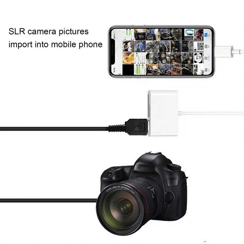 Multi Adaptador OTG para Câmera do Telefone Móvel, Leitor de Cartão, Todos USB 2.0, Tipo C, U Disco, TF, 3 em 1