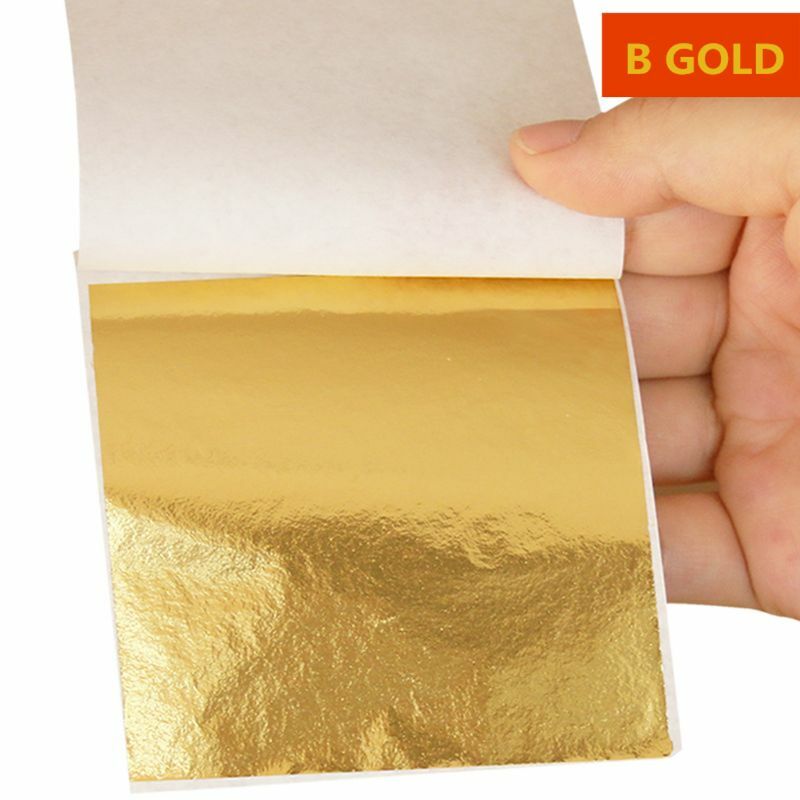 10 pçs imitação folha ouro folha arte artesanato papel dourado tira cobre diy