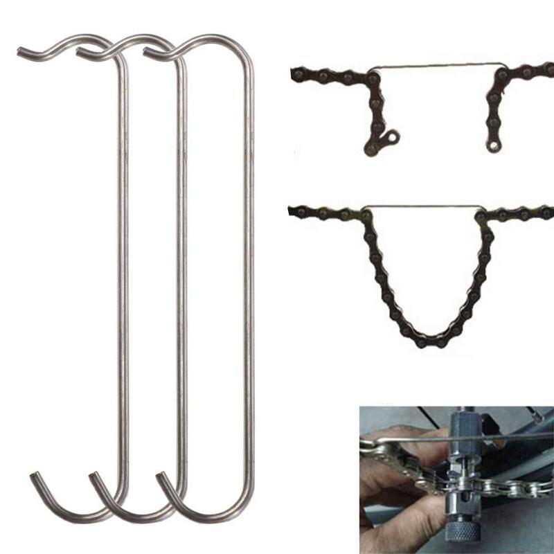 Per il dispositivo della catena della bici in acciaio inossidabile della bici accessori di collegamento strumento di riparazione della bici accessori per il gancio della catena della bicicletta