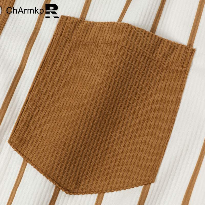 Summer ChArmkpR 2024 Men's Shirts Short Sleeve Tops Striped Shirt Men Clothing Tee Streetwear Patchwork Fashion Camisas