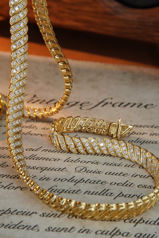 Ожерелье LUOWEND из желтого золота 18 К роскошный блестящий дизайн ожерелье из настоящего натурального бриллианта 5,75 карат для женщин драгоценности