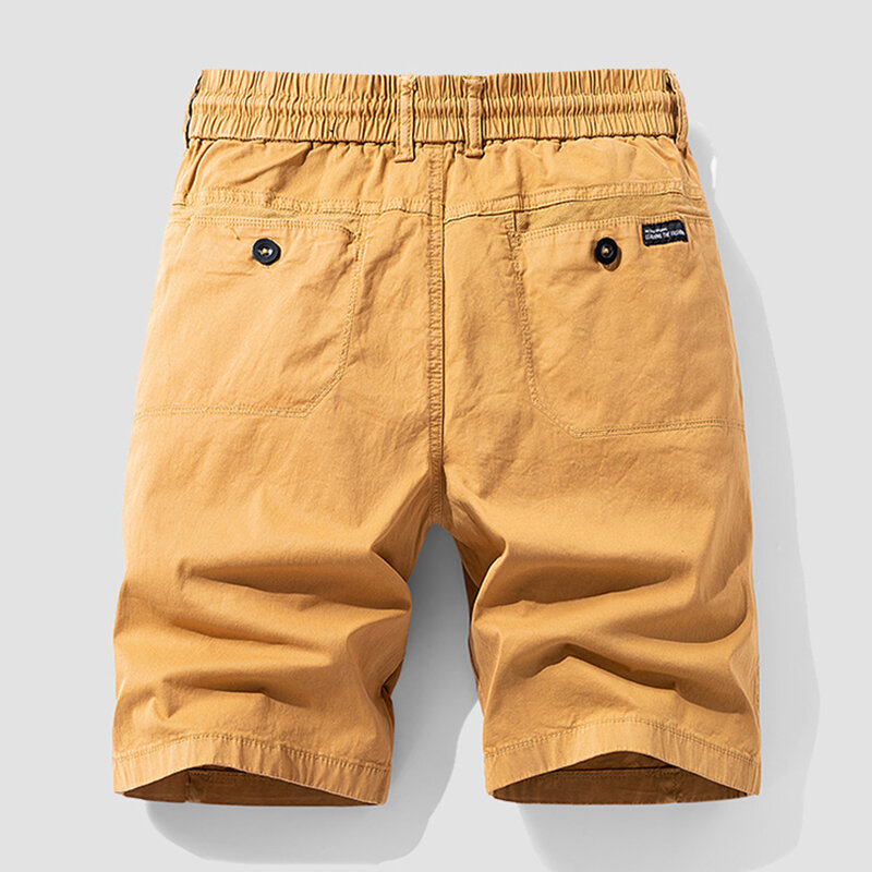2024 New Summer Men Cotton Cargo Solid Shorts Mens Casual Beach Shorts Men Spring Fashion Jogger Shorts Pants Male Dropshipping