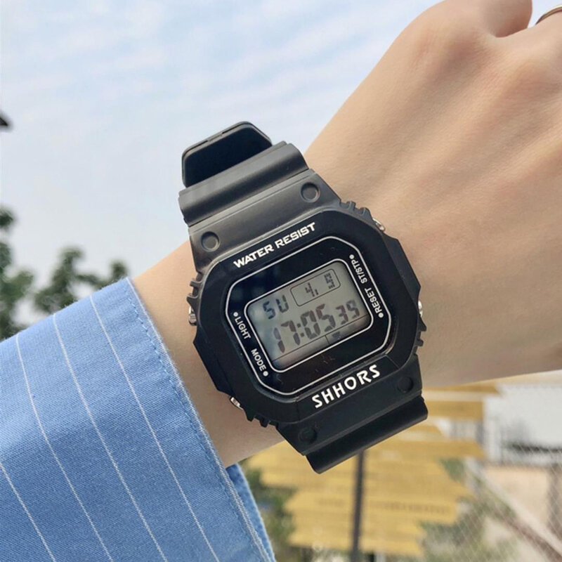 Fashion Transparent Digital Watch Square Women Watches Sports Waterproof Electronic Watch Reloj Mujer Clock Dropshipping