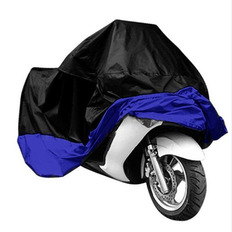 Cubierta de motocicleta impermeable para exteriores, protección contra el clima, negro, XXL