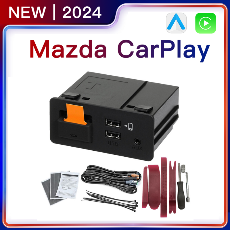 Kit CarPlay Android atualizado, Adaptador Automático, Hub USB para Mazda 3 2 6 CX3 CX5 CX8 CX9 MX5 Miata Axela TK78669U0C, Novo