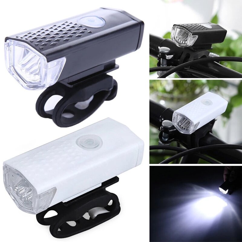 USB recarregável bicicleta luz conjunto luz frontal com lanterna dianteira fácil de instalar acessórios de bicicleta para a bicicleta atv offroad