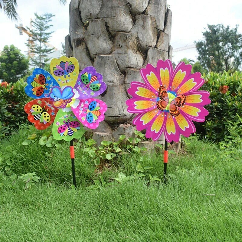 Новинка пластиковая цветная ветряная мельница праздничные подарки для детей