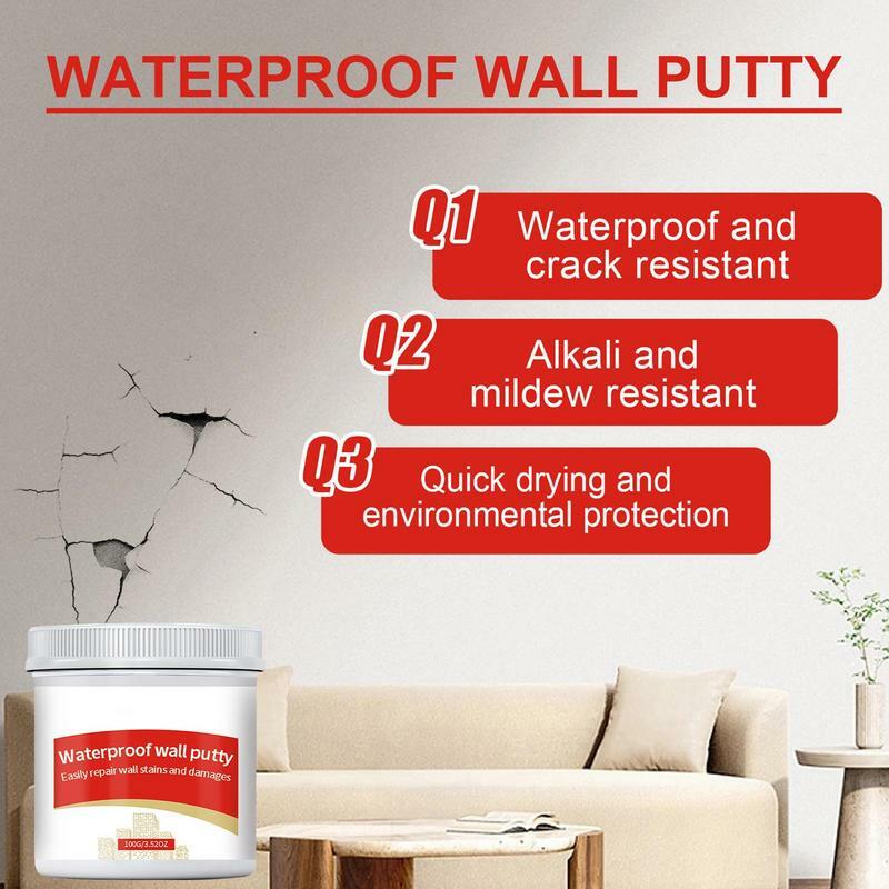Fijador de agujeros de pared, crema de alta densidad, relleno de salpicaduras, multifuncional, resistente al agua, herramienta de reparación del hogar, fijación de pared de larga duración
