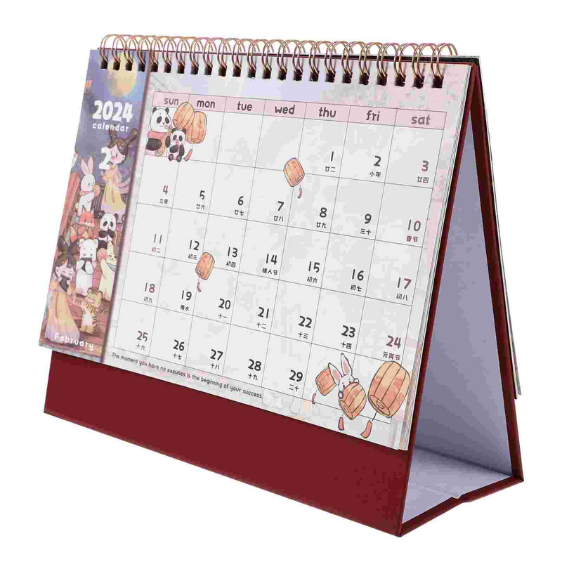 Calendario mensual decorativo para escritorio, decoración de escritorio, calendario decorativo, horario diario para el hogar, oficina, escuela