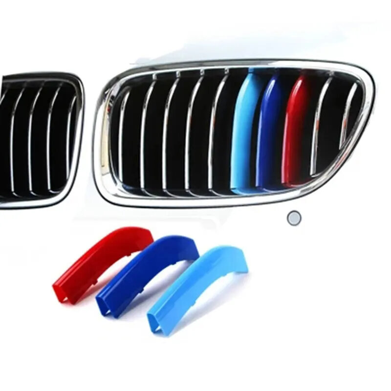 Embellecedor de rejilla de coche, pegatina de decoración de red para BMW E46, F30, E90, Serie 3, estilo de coche, accesorios para BMW, 3 unidades por lote