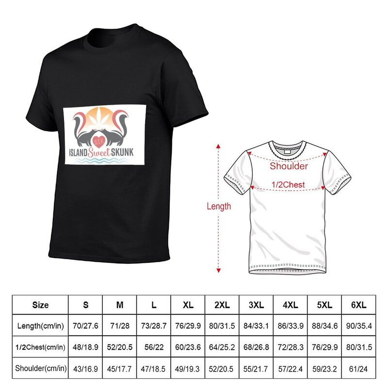 Island Sweet Skunk T-Shirt sweat kawaii clothes customs design your own customs T-shirts for men cotton