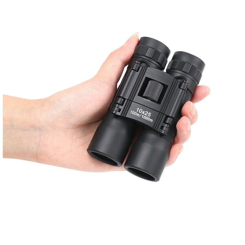 Binocular pequeño y fácil de llevar, binoculares HD de alta potencia para exteriores, 10x25