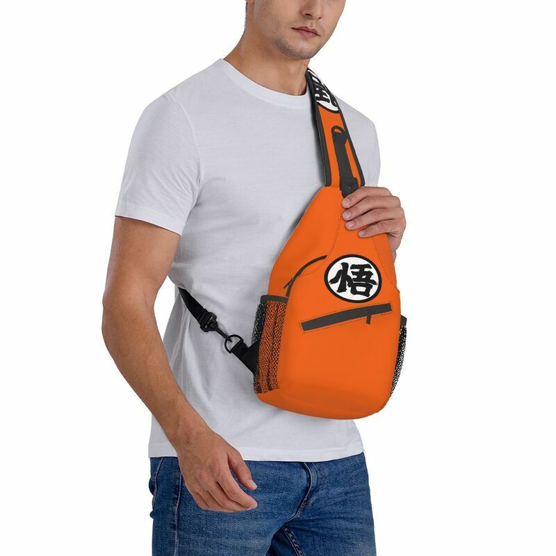Mochila cruzada con logotipo de Anime de dibujos animados para hombre, bolso de hombro personalizado para el pecho, mochila de viaje