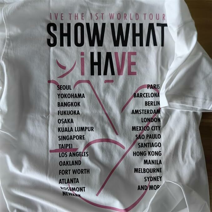 Koszulka IVE IVE 2024 World Tour Show What i Have Tour t-shirty Bawełniane koszulki unisex Najwyższa jakość