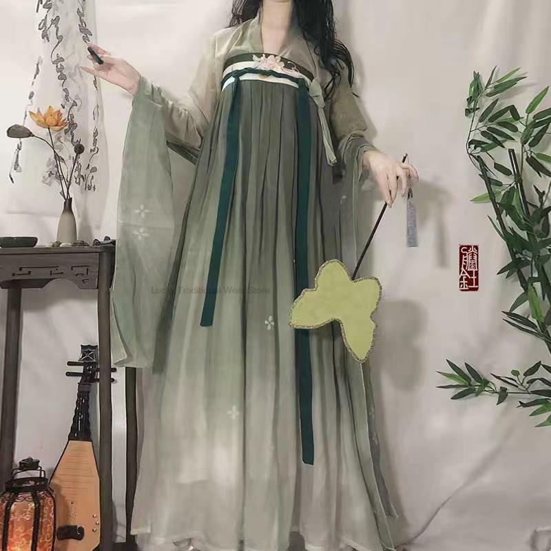 Hanfu Kleid Frauen alten chinesischen traditionellen Volkstanz Vintage Outfit weibliche Frauen Cosplay bestickt alten Prinzessin Anzug