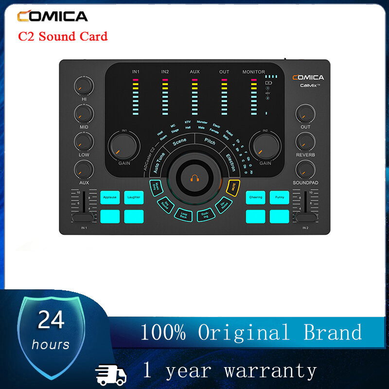 Comica c2 Soundkarte funktions fähiges Audio-Interface für Aufnahme/Podcasting/Streaming für Gitarrist/Sänger/Podcast-Mikrofon