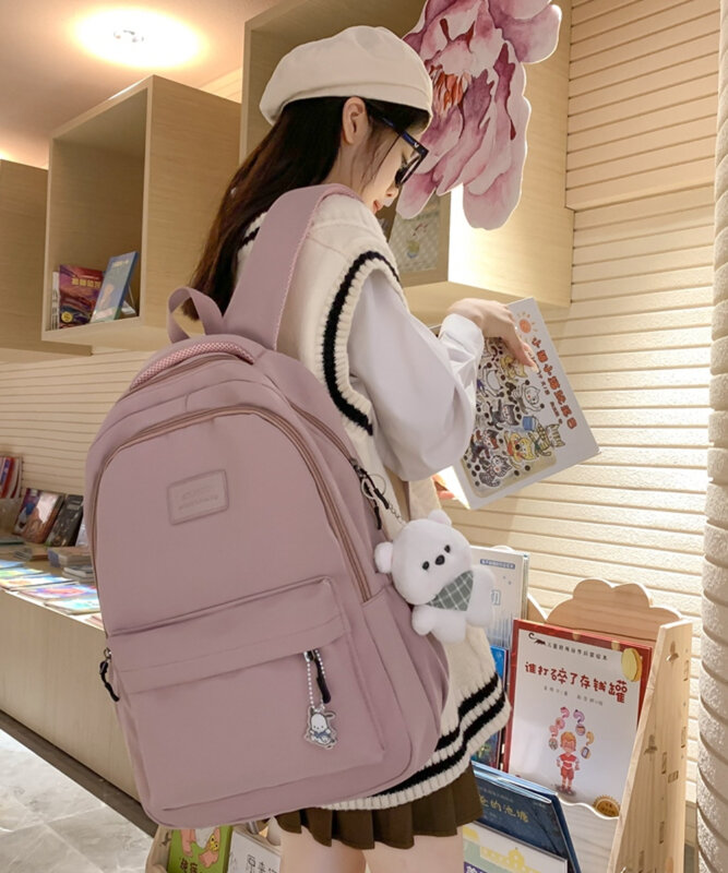 New Female Fashion Lady High Capacity Waterproof College Backpack Trendy Women Laptop School Bags Cute Girl Travel Book Bag Cool