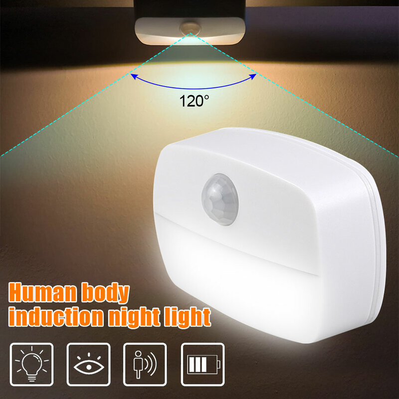 Night Light เซ็นเซอร์ตรวจจับการเคลื่อนไหวประหยัดพลังงานห้องนอน Mini Lampu Tidur สำหรับทางเดินตู้เสื้อผ้าห้องครัวห้องน้ำบันได