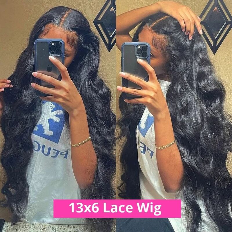 Perruque Lace Closure Wig Body Wave Indienne Naturelle, Cheveux Humains, 13x4 HD, Pre-Plucked, Naissance des Cheveux, pour Femme