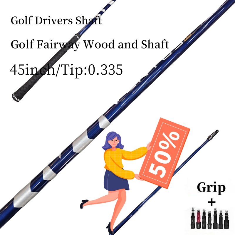 Azul TR5 Golf Fairway Madeira e Drivers Eixo De Grafite, Ponta com Aderência e Manga, S R SR 0,335, 45"
