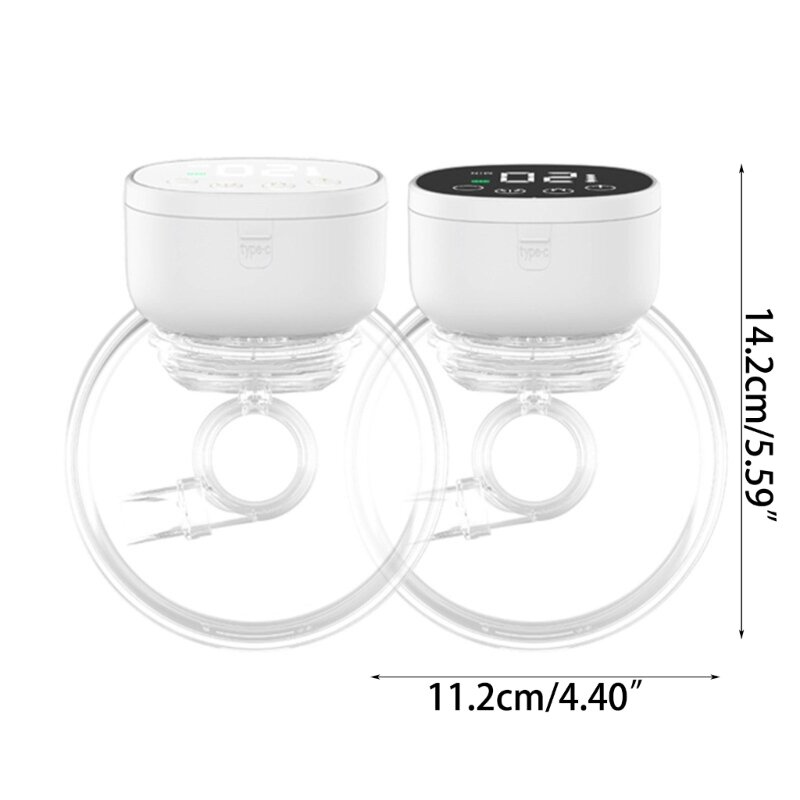 1Pc/2Pcs Electric Breast Pump Breastfeeding Pump with LED Display 3Modes 9Levels SilentWearable Hands-Free Breast Pumps