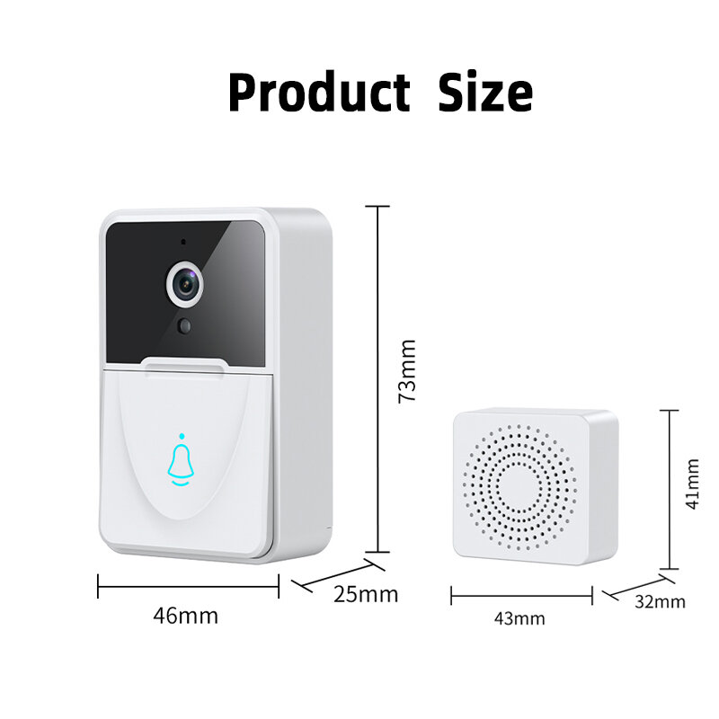 Bezprzewodowy dzwonek WiFi wodoodporny inteligentny domowy zdalny kamera do drzwi zestaw gongu Alarm bezpieczeństwa inteligentny dom powitalny melodie