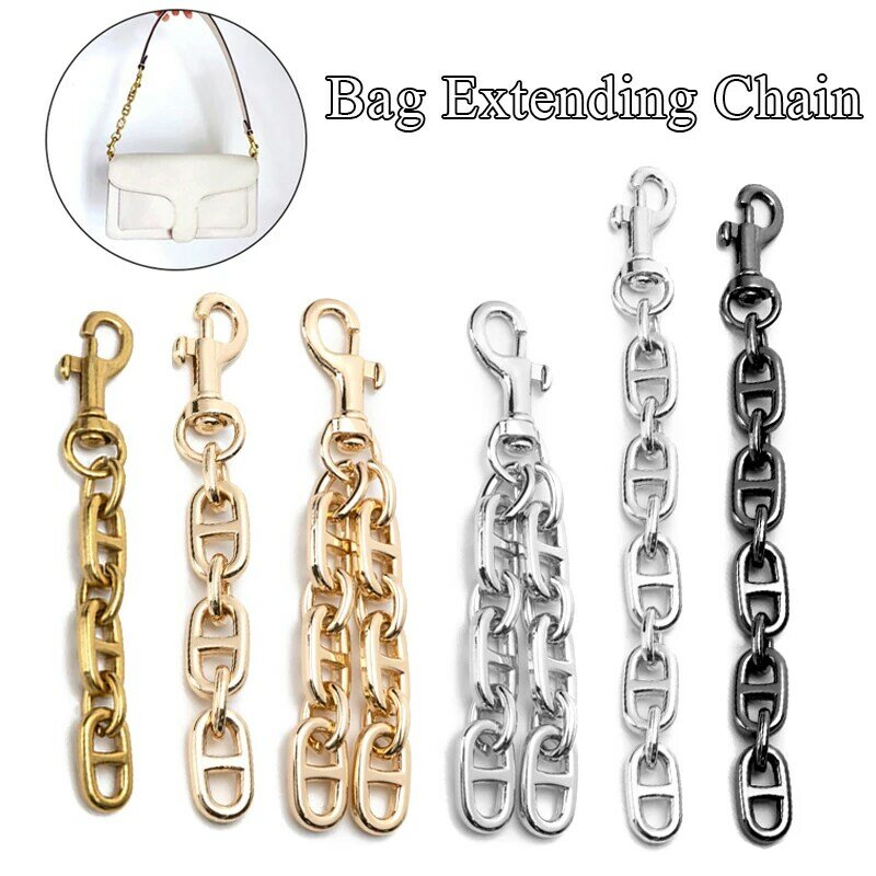 Fashion Bag Strap Bags Extension Metal Chain For Handbag DIY Replacement Modification Purse Chains With Buckle Bag Accessories