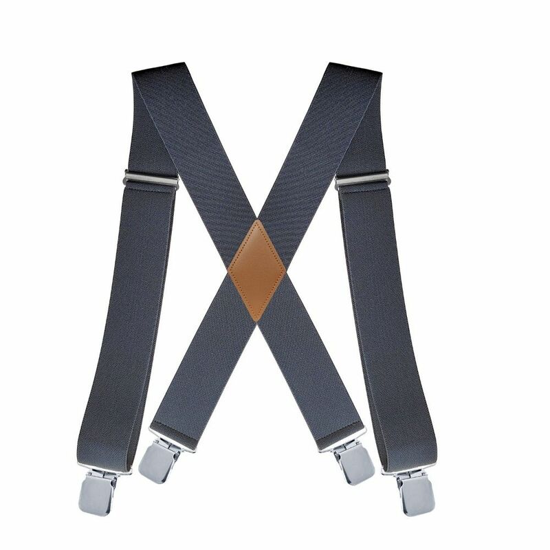 Bretelles réglables vintage en forme de X pour hommes, bretelles larges, ceinture de surintendant, bretelles élastiques, bretelles pour fête de mariage, 4 clips, 5cm