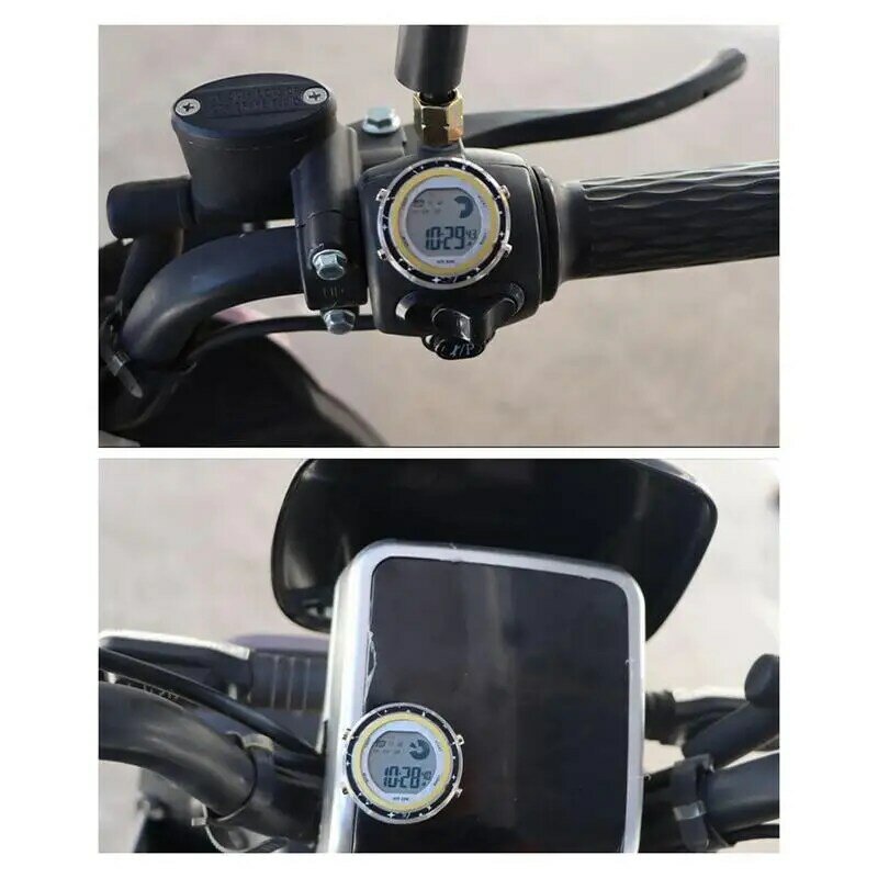 미니 방수 오토바이 자전거 스티커 디지털 디스플레이 마운트 시계, 오토바이 장식, 자동차 인테리어 액세서리, 1PC