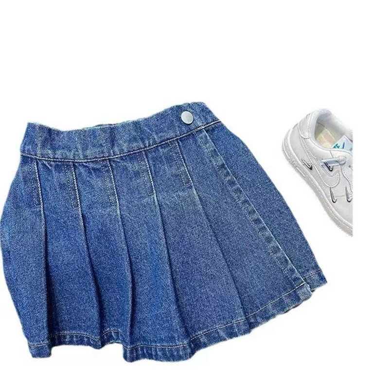 Girls' Pleated Skirt 2024 New Summer Skirt Culottes Skirt Fake Two Children's Skirts and Shorts Girls Kids Clothing 2 6  10 12 Y