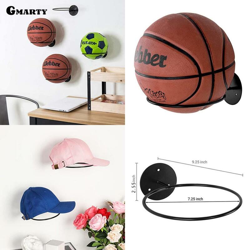 Multi-purpose Football Display Shelf Ball Holder Wall Mounted Basketball Storage Rack Living Room Decor