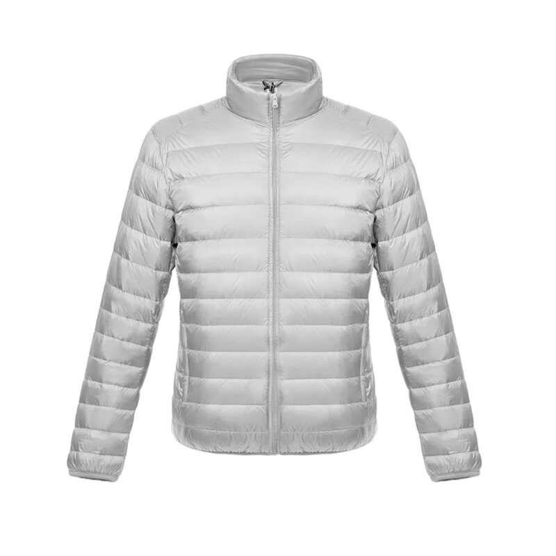 남성용 경량 다운 재킷, 따뜻한 화이트 덕 다운, 경량 보관 가방, 여행 홈 코트, 겨울 코트