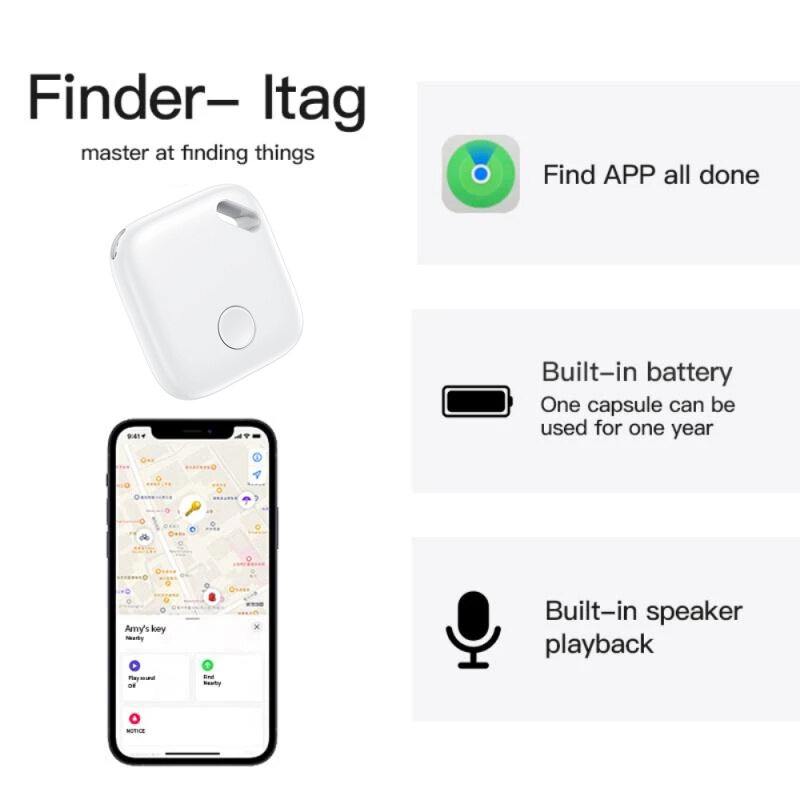 Mini Volgapparaat Voor Apple Find My Key Smart Air Tag Child Finder Pet Car Lost Tracker Smart Bluetooth Tracker Ios Systeem