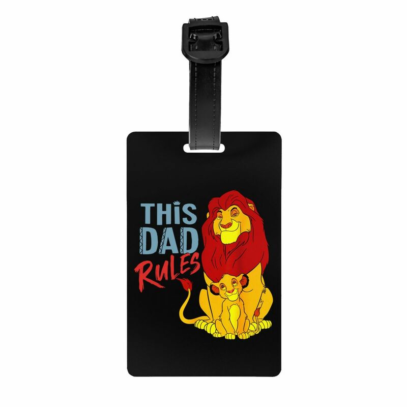 The Lion King This Dad Rules Simba Luggage Tag Baggage Tags Privacy Cover ID Label