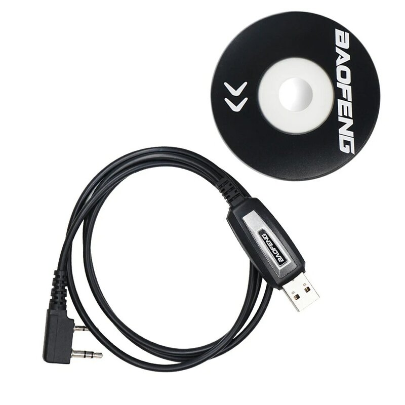 Kabel pemrograman USB dengan CD untuk Baofeng UV-5R 82 888S UV-S9PLUS UV-13 16 17 21 Pro Quansheng UV-K5 5R Plus Walkie Talkie Radio