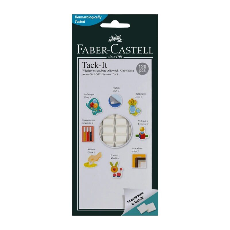 Faber castell dupla face argila sem unhas foto parede adesivo traceless cartaz cola dois lados fita colar adesivo