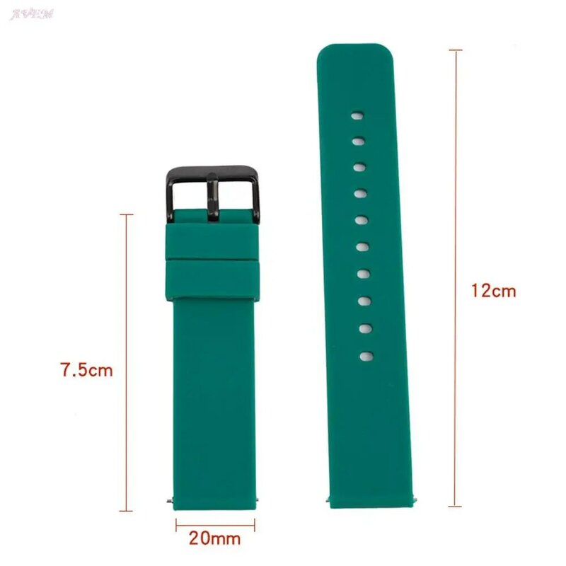 14mm 16mm 18mm 20mm 22mm 24mm Quick Release Silicone Strap Bracelet for Samsung Galaxy Watch 5 4 Active 2 Huawei GT 2/3 Band