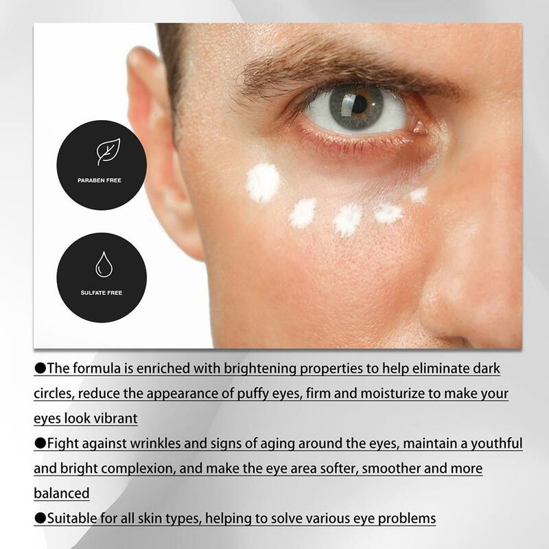 Męski krem pod oczy redukuje worki pod oczami czarne koła i drobne narożniki firmy nawilża i naprawia męskie krem do pielęgnacji skóry wokół oczu