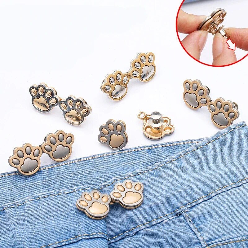 Cat Claw Waist Jean Buckle Adjustable Brooches Nail Free Sewn Unique Convenient Cute Tool Practical Waist Design Tool Tightening