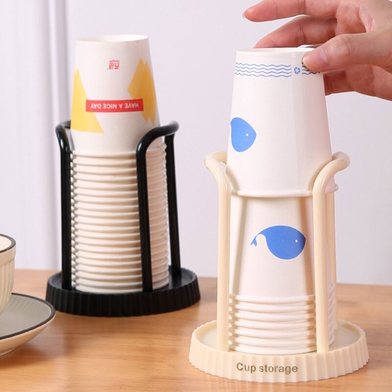 Kitchen Paper Cup Holder Disposables Cups Picker Multifunctional Desktop Cup Storage Rack Household Coffee Cup Holder for Home