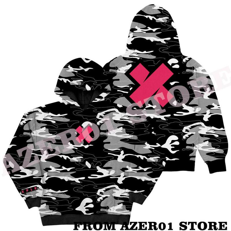 XPLR Season 2 Black Camo Hoodie Hoodies Merch Cosplay Winter Men/Women Hooded Sweatshirt ColbyBrock SamGolbach  Long Sleeve