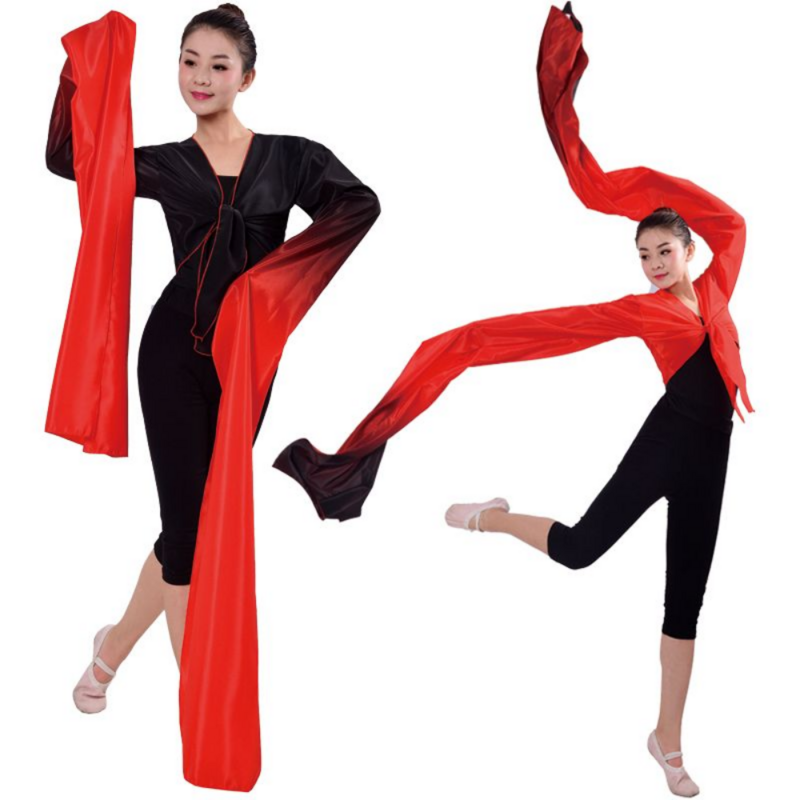 ملابس رقص بأكمام مائية للسيدات أداء تقليدي للممارسة أزياء رقص جينغهونغ دنستيبيتان صينية عرقية
