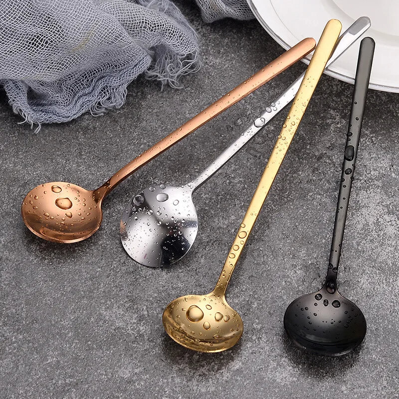 304 ze stali nierdzewnej łyżeczka do kawy okrągła łyżka koreański styl łyżki miód deser prezent łyżka do mieszania