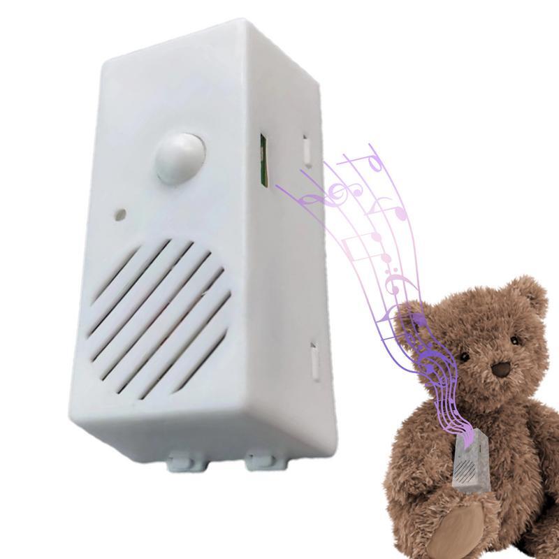 Caja de voz de oso de peluche, dispositivo de grabación de voz, mensaje personalizado creativo DIY para muñecas de bebé, juguete de peluche, 35 segundos