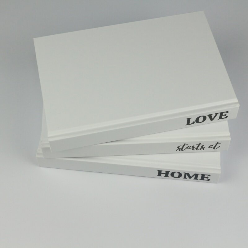 Livros decorativos em branco, mesa de café personalizada, venda quente